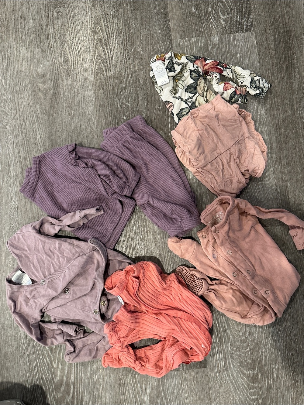 Multiples Kids Matching Set - Mauve, Coral, Blush & Floral Mix